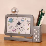 儿童创意6寸相框摆台笔筒宇航员宝宝卡通摆件洗照片六寸相架定制