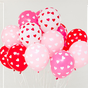 气球装饰结婚礼浪漫表白求婚房情侣周年庆生日布置印花爱心形气球