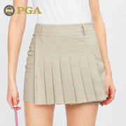 美国PGA 高尔夫裙女夏季包臀裙子前片百褶裙弹力防走光内衬球裙
