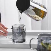 创意玻璃凉水壶耐高温防爆家用客厅冷水壶套装，大容量开水泡花茶壶