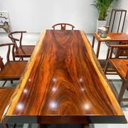 非洲奥坎实木大板茶桌办公原木花梨红木茶台板面桌椅自然边好工厂