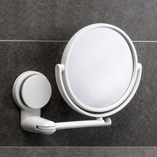 免打孔浴室镜壁挂式折叠镜子化妆镜卫生间，贴墙伸缩镜美容镜双面镜