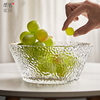 透明水晶玻璃沙拉碗水果盘家用客厅茶几轻奢高级2023果篮果盆