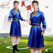 蒙古族舞蹈服装男筷子舞服装少数民族，舞蹈服蒙古舞欢腾草原表演服