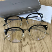 19韩版秀智同款眼镜女款架纯钛镜框，圆形复古文艺板材近视架