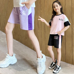 女童短裤夏季时尚，韩版运动裤11中大童薄款洋气，12-15岁女孩五分裤