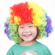 极速高品质小丑假发道具彩色头套搞怪头饰爆S炸头儿童假发套
