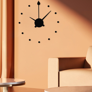 全铜免打孔挂钟客厅，现代简约家用装饰艺术，钟表创意网红静音石英钟
