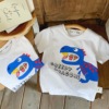 儿童T恤2024K宝夏季男童女童小恐龙短袖T宝宝可爱T恤衫潮  F0134