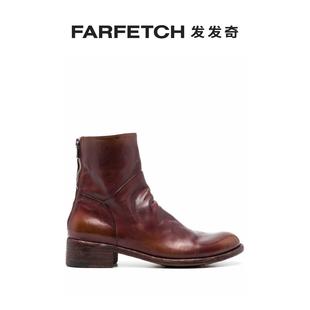 Officine Creative女士Lison 皮质粗跟及踝靴短靴FARFETCH发发奇