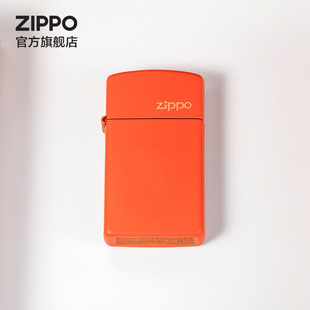 zippo正版纤巧哑漆商标系列，zippo打火机送男友礼物