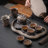粗陶功夫茶具套装家用高档茶艺中式复古茶盘茶壶客厅喝茶整套禅意