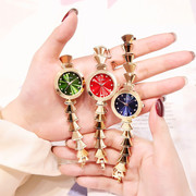 古欧手链复古韩版士手表，潮流学生女时尚，圆形石英日历国产腕表
