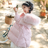 2023女童羽绒服中长款甜美童装，冬季儿童洋气加厚保暖韩版外套