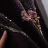 高端中国风刺绣花中长版外套妈妈紫色羊毛貂绒复古针织大衣民