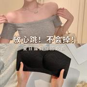 无肩带防滑隐形小胸聚拢防下垂时尚内衣女无钢圈薄款舒适文胸Y217