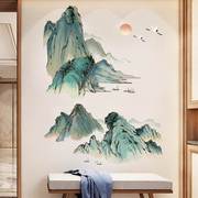 山水风景画壁纸自粘墙画壁画客厅电视沙发壁贴贴画墙面装饰