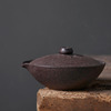 日式粗陶茶壶纯手工竹帛宝瓶，壶功夫茶具手抓壶创意盖碗茶器