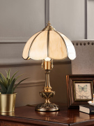 美式全铜台灯欧式奢华客厅轻奢简约创意卧室床头灯，书房书桌可调光