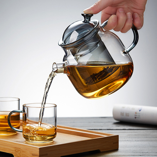 玻璃茶壶耐高温加厚单壶茶水分离家用烧水过滤泡茶壶功夫茶具套装