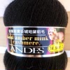 安第斯黄金琥珀黛貂绒黑毛，黛貂貂绒线，6+6羊绒线手编毛线中细毛线
