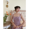 Lotus复古赫本风vintage50S古董裙复刻淡紫色蓬蓬裙大摆连衣裙夏