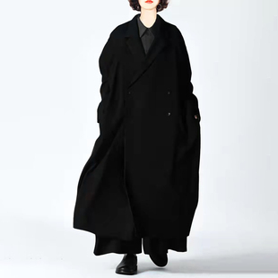 陈小满原创设计双面呢羊绒大衣澳洲羊毛大衣女2023长款秋冬季外套