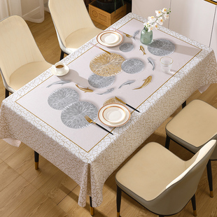 桌布免洗防油防水餐桌茶几轻奢高级感长方形台布2024餐布客厅