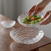 水果盘玻璃盘玻璃碗食品级创意，现代客厅家用玻璃，干果盘网红零食盘