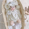 童泰0-2岁婴幼儿连体哈衣春夏装，1女宝宝印花娃娃领爬服外出连身衣