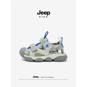 jeep男童凉鞋包头2024夏季男孩，防滑软底童鞋魔术贴儿童沙滩鞋