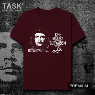 古巴革命领导人切格瓦拉英雄头像，签名印花短袖t恤男女上衣设无界