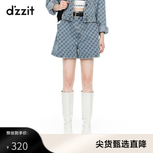 dzzit地素 奥莱春水洗宽松爱心设计牛仔短裤女3E1R1036S