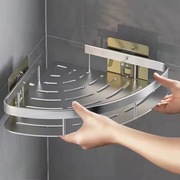 浴室三角置物架免打孔太空铝架厕所洗手间收纳架壁挂卫生间转角架