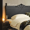 法式床实木床法式复古黑色双人床现代简约美式床轻奢婚床主卧大床