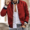 欧美男式夹克设计感麂皮绒立领，原创纽扣开衫男装跨境个性潮男外套