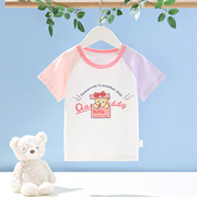 精典泰迪女童短袖t恤夏季儿童打底衫1-6岁宝宝洋气上衣
