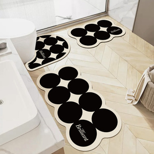 浴室吸水速干地垫卫生间门口防滑脚垫厕所马桶套装家用洗手台地毯