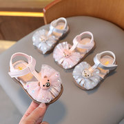 女宝宝凉鞋0-3岁1夏季软底，防滑包头婴幼儿，学步鞋女童公主鞋子小童