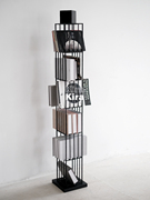 原创设计置物收纳架包豪斯杂志柜落地艺术多层搁书架北欧客厅书架