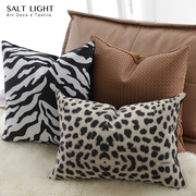 斑马纹抱枕豹纹印花靠垫老虎纹，轻奢抱枕现代简约美式沙发客厅靠垫