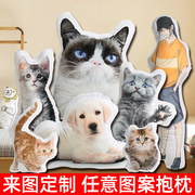 高档宠物抱枕diy定制猫咪狗狗，枕头可印照片来图人形仿真异形