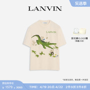 lanvin浪凡男士小象，babar与小鳄鱼，t恤