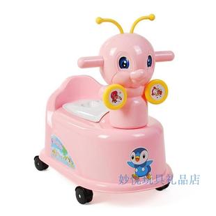 儿童坐便器男女宝宝马桶厕所座便器，小孩婴儿幼便盆尿桶带音乐滑轮