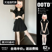 2024年小个子法式赫本风黑色连衣裙子夏季女装高级感收腰短裙