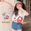 儿童韩版纯棉短袖t恤2024春夏女童洋气，打底衫上衣童装