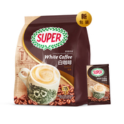 马来西亚进口超级super炭烧怡保白咖啡经典三合一速溶白咖啡600g