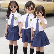 童装儿童机长制服套装，夏季男童海军风警察演出服，女童y空军装小空
