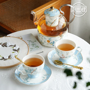 英式下午茶具水果茶壶轻奢精致高档咖啡杯蜡烛加热茶杯套装花茶壶