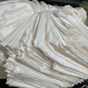 真丝绸布料100%桑蚕丝真丝，弹力缎素绉缎大块，零头布白色(布白色)处理